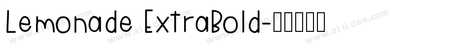 Lemonade ExtraBold字体转换